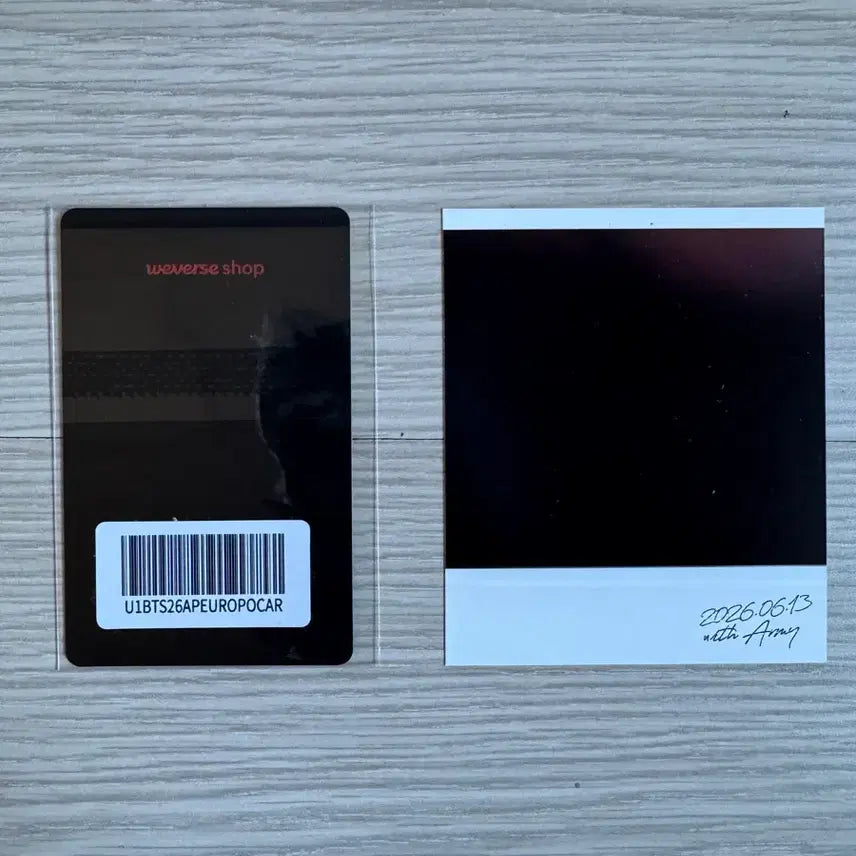[BUNJANG] BTS Suga 613 Arirang Lucky Draw Photocard Bundle Set / BTS 슈가 윤기 포카 세트 아리랑 유럽 럭드 + 613 바이닐 폴라 양도