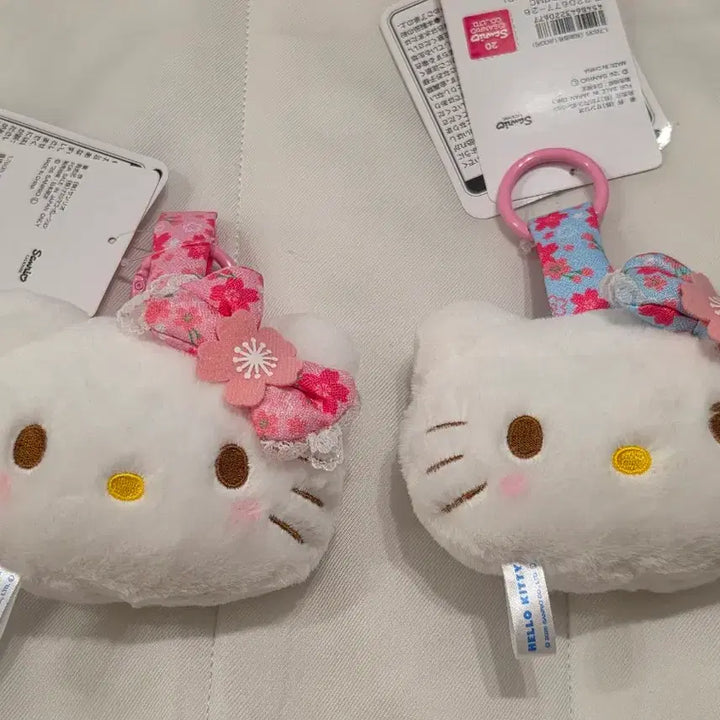 [BUNJANG] Sanrio Hello Kitty Cherry Blossom Face Keychain / 산리오 헬로키티 벚꽃 얼굴 키링