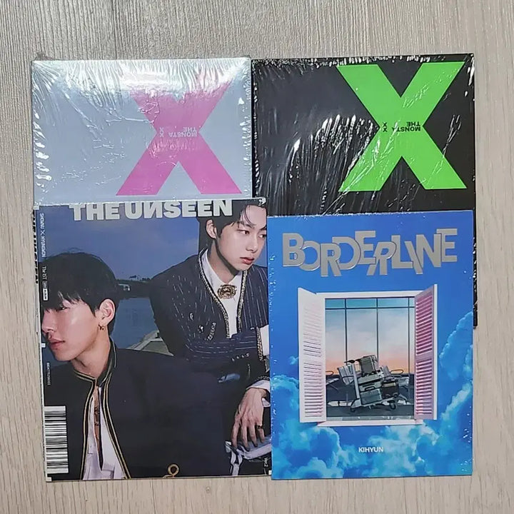 [BUNJANG] Monsta X Sealed Album Bundle Set (The X, Unseen, Borderline, Follow: Find You, All About Luv) / 몬스타엑스 미개봉 앨범 4종 일괄
