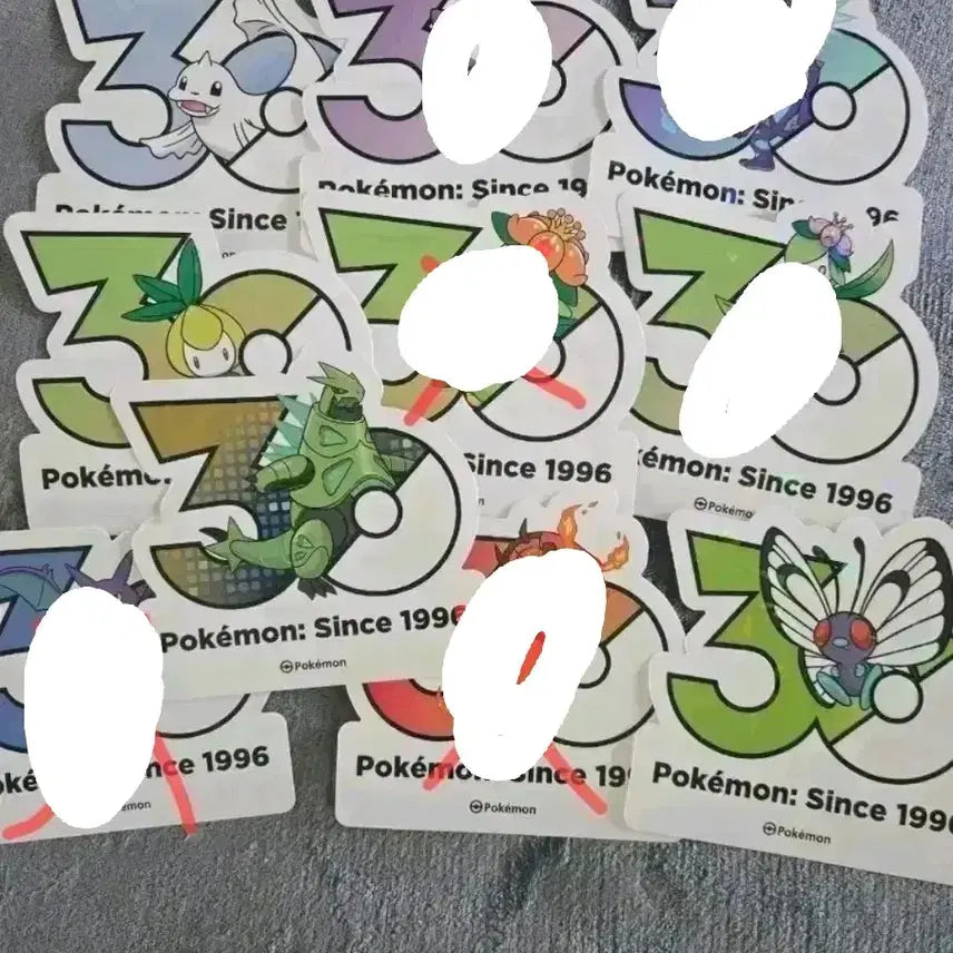 [BUNJANG] Pokemon 30th Anniversary Stickers (Bulk) / 170장 이상 보유! 포켓몬 30주년 스티커 개당 2,000원