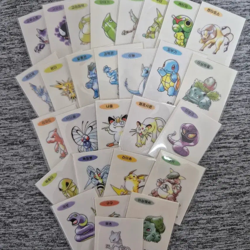 [BUNJANG] Pokemon Sticker Artwork Mewtwo Bundle Set / 포켓몬 띠부씰 아트워크 뮤츠 포함 잔여씰 일괄 판매.