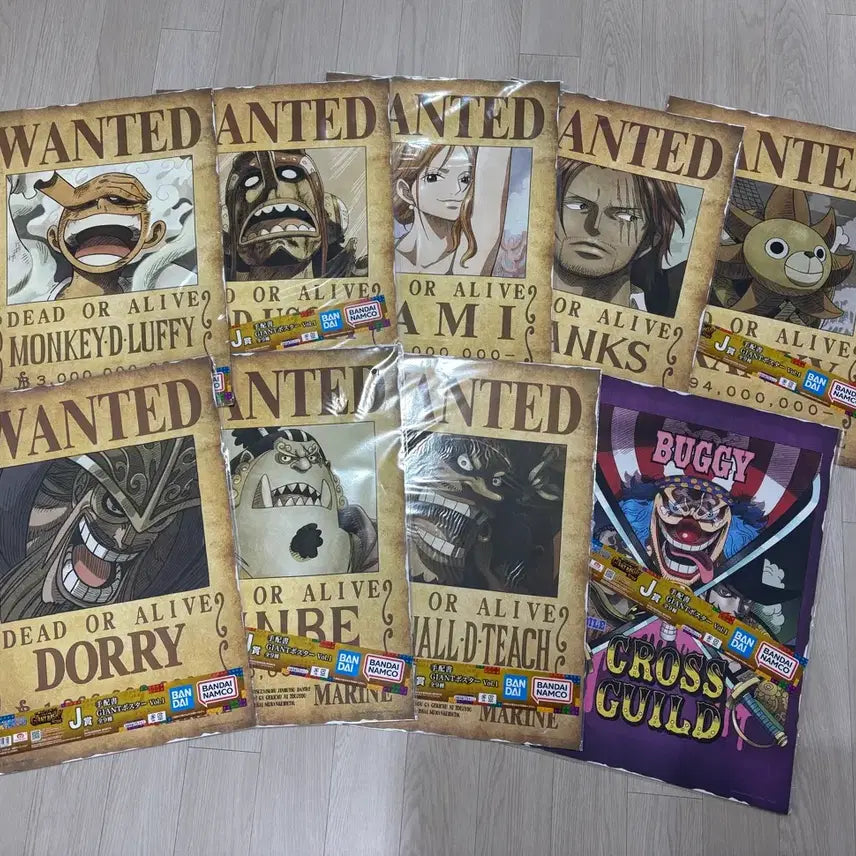 [BUNJANG] One Piece Ichiban Kuji Elbaf Arc Wanted Poster Full Set / 풀세트) 원피스 이치방쿠지 엘바프편 J상 수배서 포스터