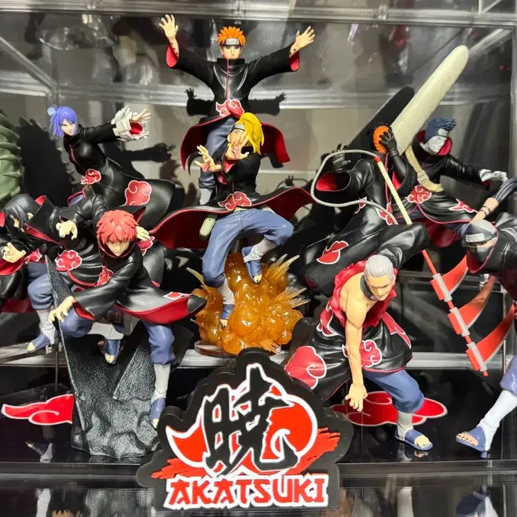 [BUNJANG] Naruto Akatsuki 10-Piece Figure Set with Exclusive Base / 나루토 아카츠키 피규어 풀세트 + 전용발판