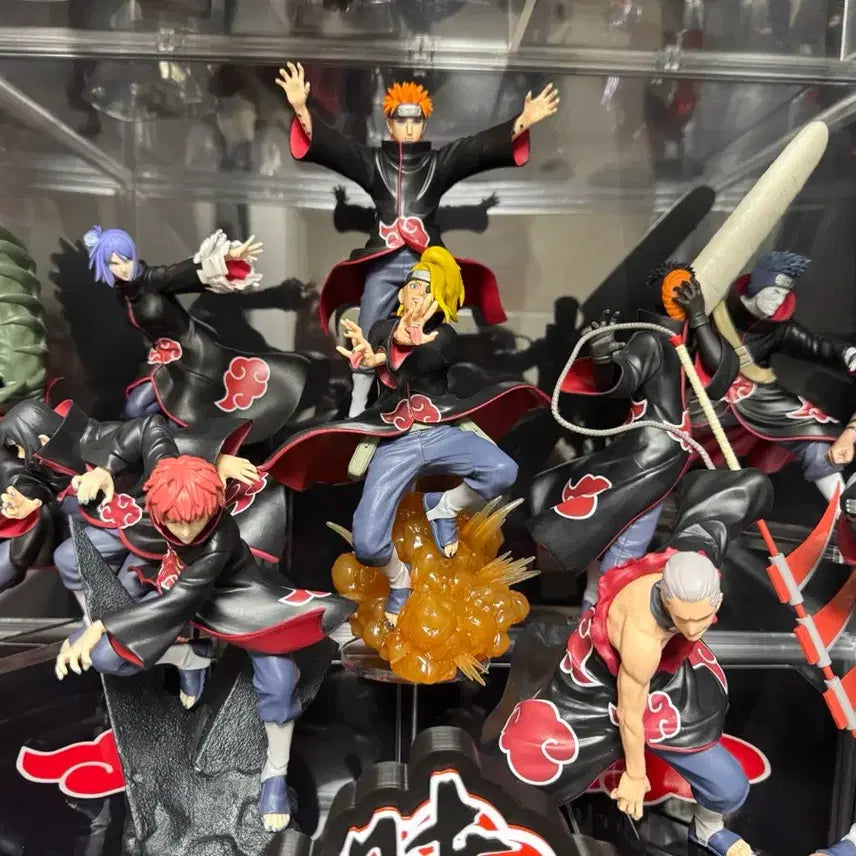 [BUNJANG] Naruto Akatsuki 10-Piece Figure Set with Exclusive Base / 나루토 아카츠키 피규어 풀세트 + 전용발판