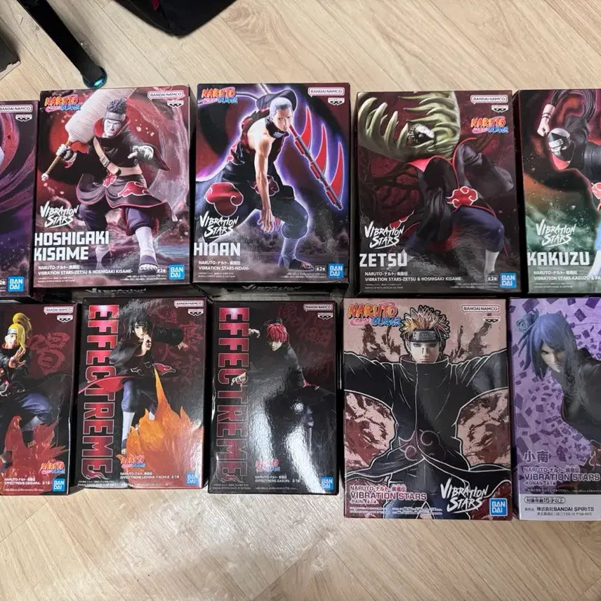 [BUNJANG] Naruto Akatsuki 10-Piece Figure Set with Exclusive Base / 나루토 아카츠키 피규어 풀세트 + 전용발판