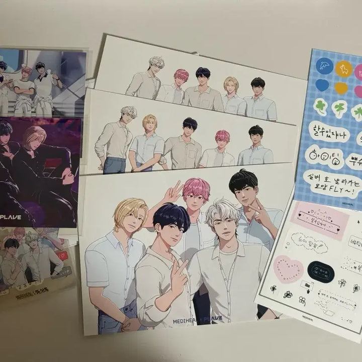 [BUNJANG] Plaive Mediheal Postcard Sticker Set (Nam Yejun, Han Noah, Chae Bambi, Do Eunho, Yu Hamin) / 플레이브 메디힐 엽서 스티커 남예준 한노아 채밤비 도은호 유하민