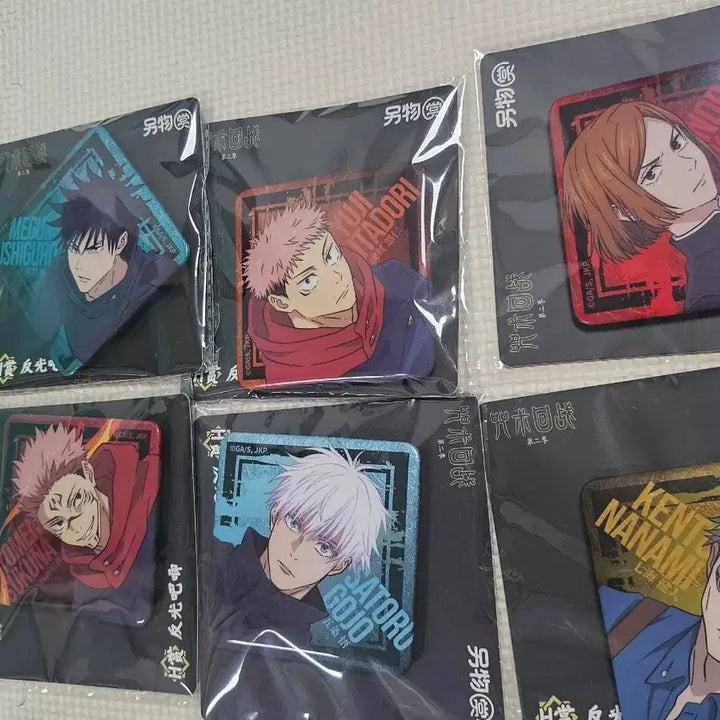[BUNJANG] Jujutsu Kaisen Chinese KUJI Can Badges Set / 주술회전 중국쿠지 캔뱃지 6개 일괄 새상품