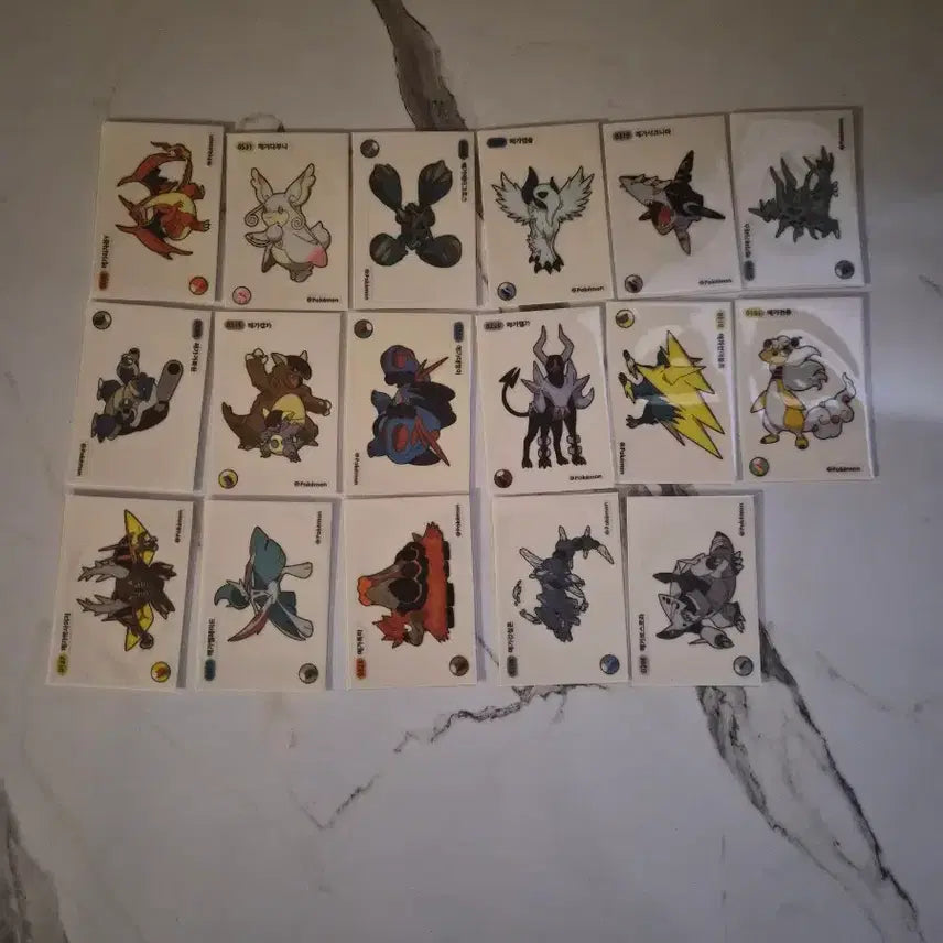 [BUNJANG] Mega Pokémon Bread Stickers Bundle Set (17 pcs) / 메가포켓몬띠부씰 17장을 일괄판매합니다(낱장판매x)