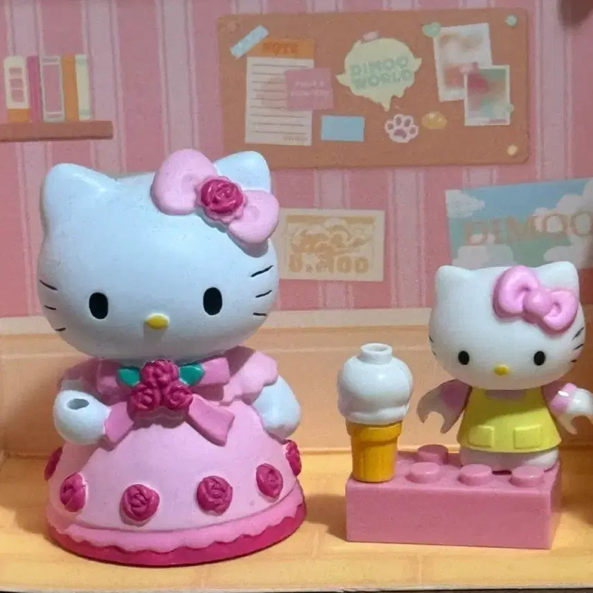 [BUNJANG] Classic Kitty Rose Kitty Figure Set / 고전키티 키티피규어 장미키티 산리오