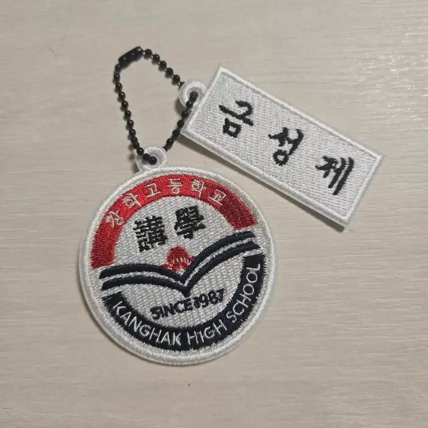 [BUNJANG] Weak Hero Class 1 Geum Seong-je Wappen Keyring / 약한영웅 금성제 와펜 키링 이름표 명찰 비공굿 판매