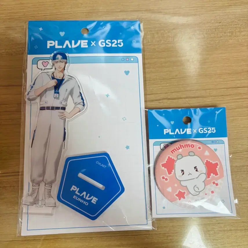[BUNJANG] PLAVE GS25 Collaboration Acrylic Stand &amp; Can Badge Set / 플레이브 GS25 콜라보 아크릴 스탠드 캔뱃지 판매