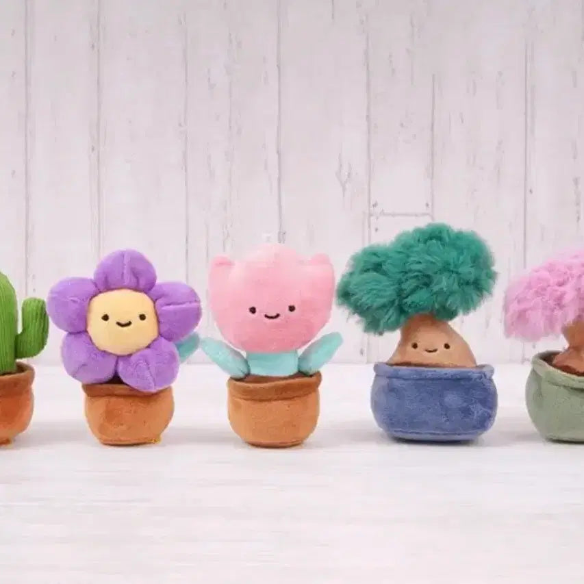 [BUNJANG] Nikorino Plant Plush Keychain / 니코리노 식물 봉제 인형 랜덤 가챠 키링