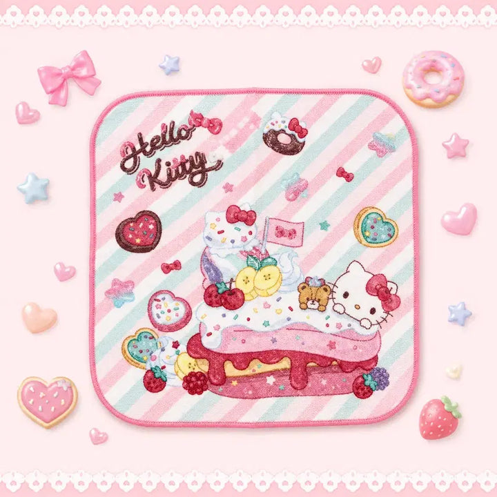 [BUNJANG] Hello Kitty Cake Handkerchief Pink / [새상품] 헬로키티 케이크 손수건 핑크