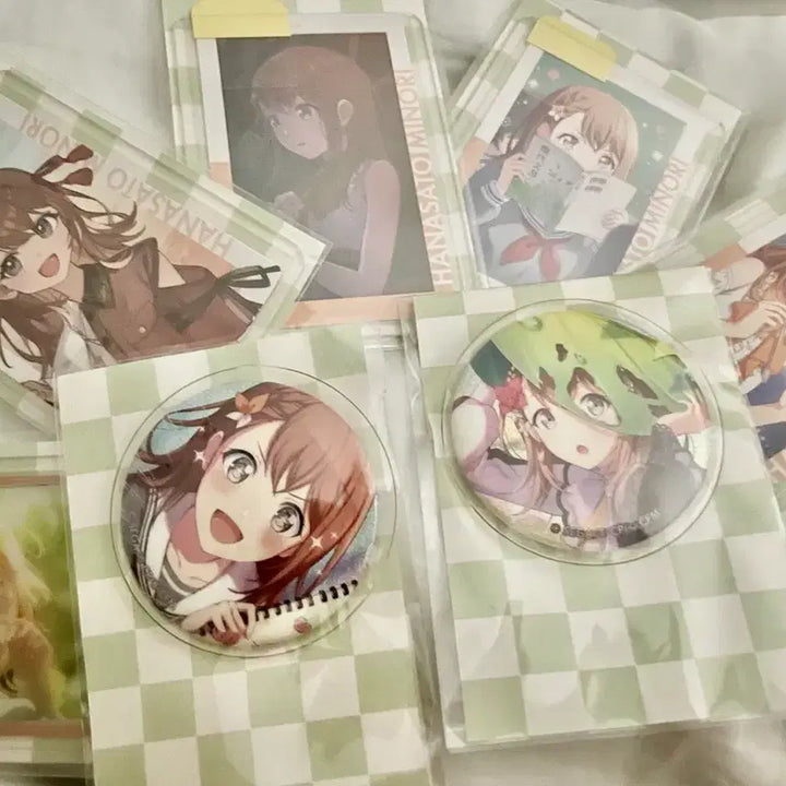 [BUNJANG] Project Sekai Minori Hanasato Can Badge &amp; Card Bundle Set / 급전) 프로젝트 세카이 하나사토 미노리 캔뱃지, 카드 일괄 판매