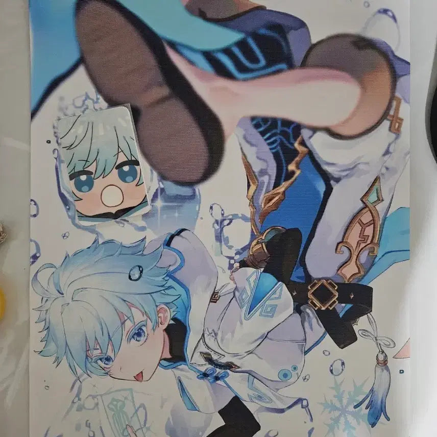 [BUNJANG] Genshin Impact Zhongyun Scroll Poster + Waang Photocard / 원신 중운 비공굿 족자봉 + 와앙포카
