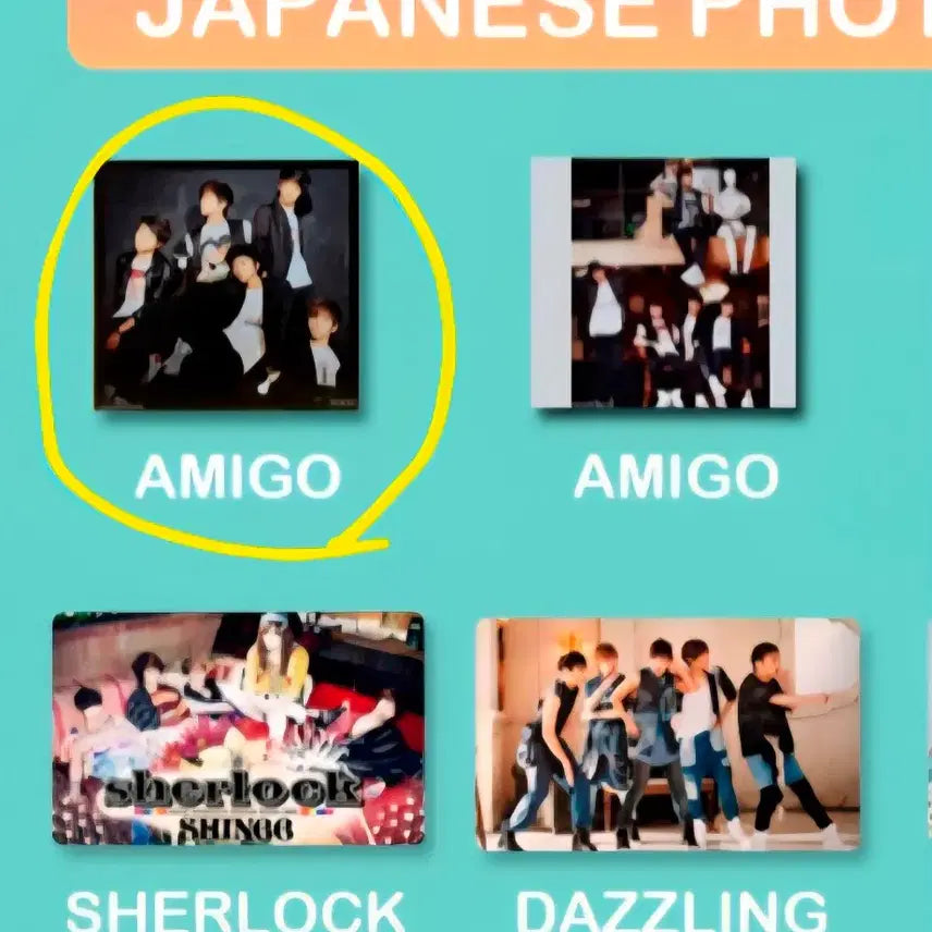 [BUNJANG] SHINee Amigo Japan Album Jacket Card (Group) / 샤이니 일본앨범 아미고 자켓카드