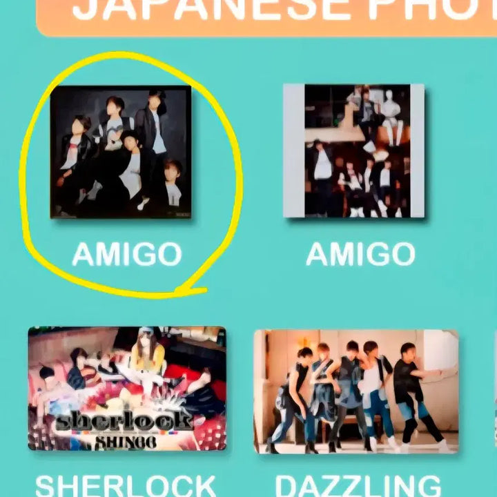[BUNJANG] SHINee Amigo Japan Album Jacket Card (Group) / 샤이니 일본앨범 아미고 자켓카드