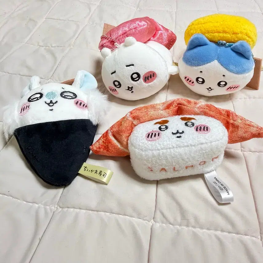 [BUNJANG] Chiikawa, Hachiware, Usagi, Shisa Sushi Mascot Bundle (Unsealed) / 치이카와, 하치와레, 모몽가, 시사스시 마스코트 개봉품 일괄 판매