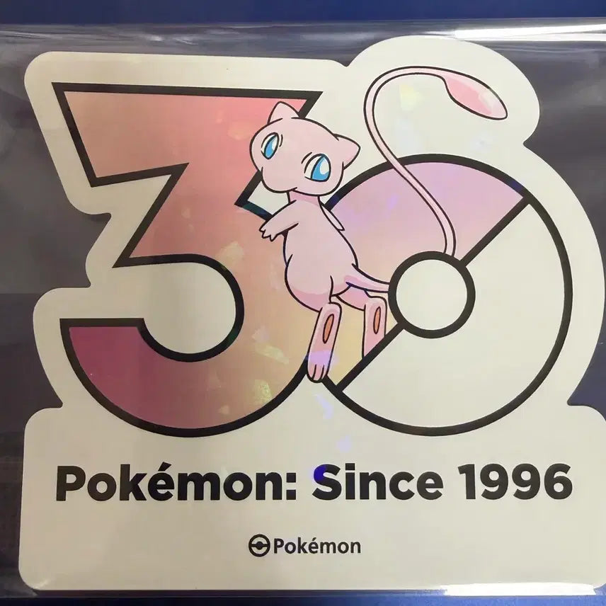 [BUNJANG] Pokemon 30th Anniversary Sticker - Mew / 포켓몬스터 30주년 스티커 - 뮤