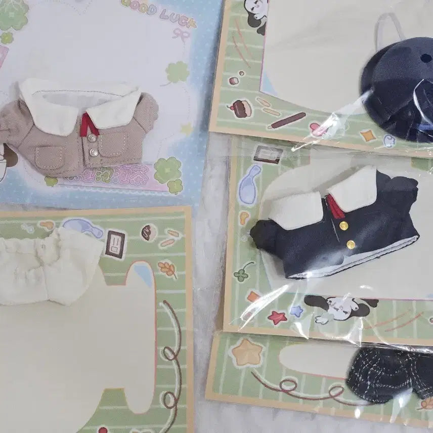 [BUNJANG] 10cm Doll Custom Clothing Set - Kindergarten Uniform Bundle / 10cm 솜인형 의상 유치원 세트 일괄