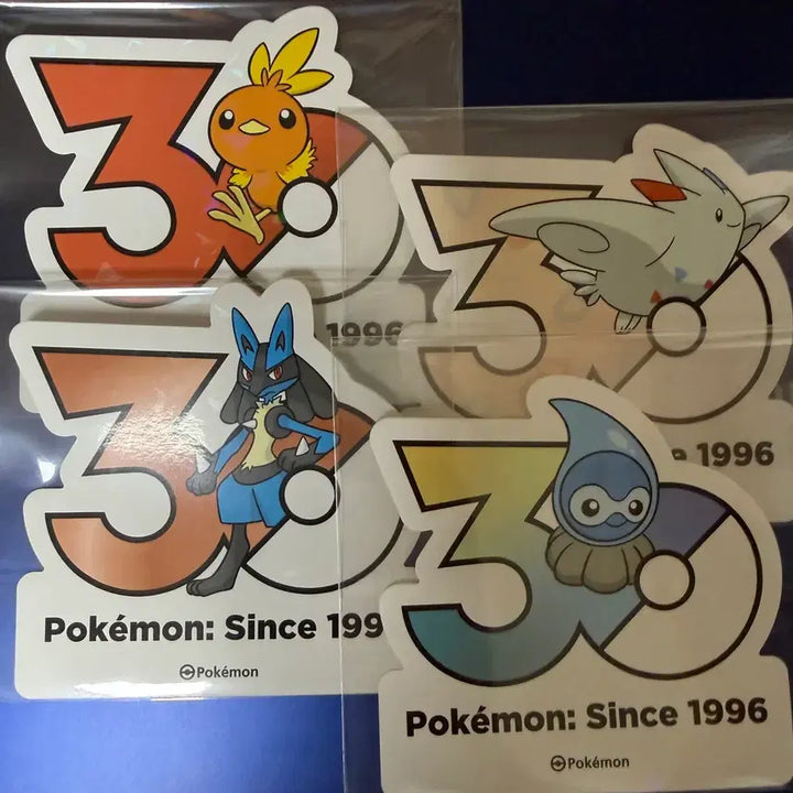 [BUNJANG] Pokemon 30th Anniversary Sticker - Lucario / 포켓몬스터 30주년 스티커 - 아차모, 토게키스, 루카리오, 캐스퐁