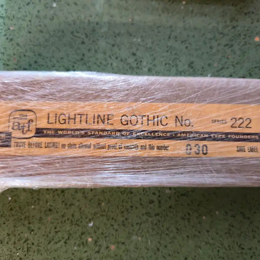 [BUNJANG] ATF 18pt Light Gothic Number 222 Type Set / 18폰트 라이트고딕