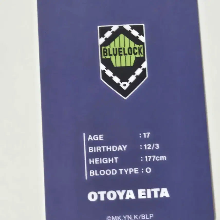 [BUNJANG] Blue Lock Plastic Player Card Eita Otoya / [새상품]블루록 플라스틱 선수 카드 오토야 에이타
