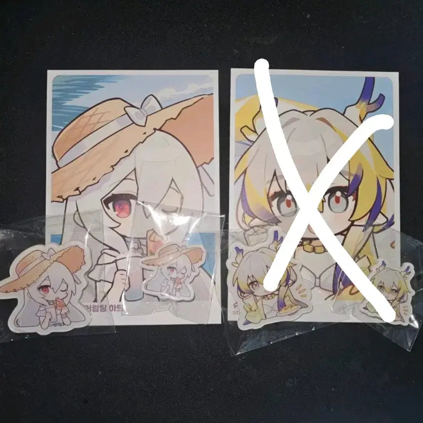 [BUNJANG] Arknights 6.5th Anniversary Cafe Skadi Set (Postcard, Acrylic Clip, Acrylic Straw Topper) / 명일방주 6.5주년 콜라보 카페 스카디 세트(엽서,아크릴 집게,아크릴 빨대픽)