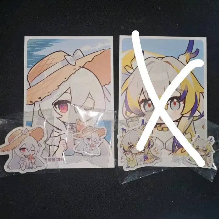 [BUNJANG] Arknights 6.5th Anniversary Cafe Skadi Set (Postcard, Acrylic Clip, Acrylic Straw Topper) / 명일방주 6.5주년 콜라보 카페 스카디 세트(엽서,아크릴 집게,아크릴 빨대픽)