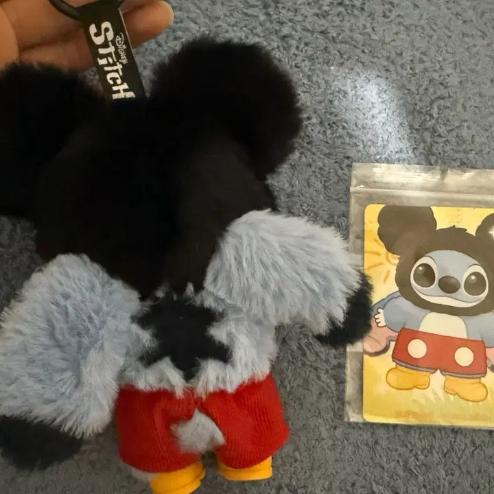[BUNJANG] Pop Mart Stitch Mickey Mouse Plush Keychain / 팝마트 정품 스티치 미키마우스 인형키링