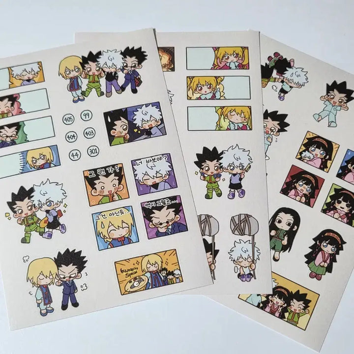 [BUNJANG] Hunter x Hunter Gon, Killua, Kurapika Sticker Set / 헌터헌터 스티커 곤 키르아 크라피카