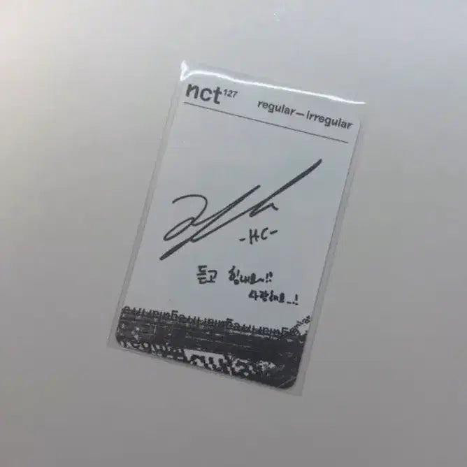 [BUNJANG] NCT127 Haechan Regular Photocard / NCT127 해찬 레귤러 포카 양도