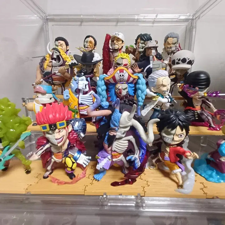 [BUNJANG] Mighty Jacks One Piece Figure Bundle Set with Display Case and Stairs / 마이티잭스 원피스 일괄(장식장,계단 포함)