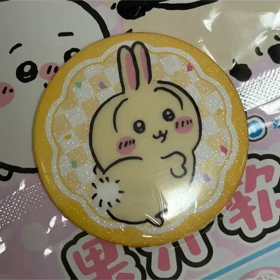 [BUNJANG] Chiikawa Usagi Glitter Can Badge / 치이카와 우사기 먼작귀 글리터 캔뱃지
