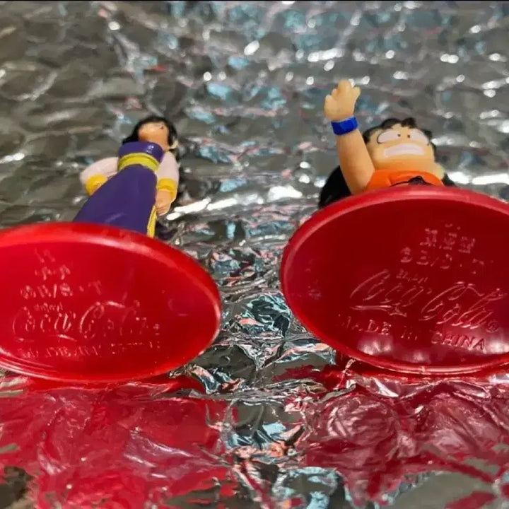 [BUNJANG] Dragon Ball Son Goku &amp; Chichi Coca-Cola Collaboration Figure Set (Set of 2) / 드래곤볼 손오공, 치치 피규어 2종 일괄[코카콜라 콜라보(정품)]