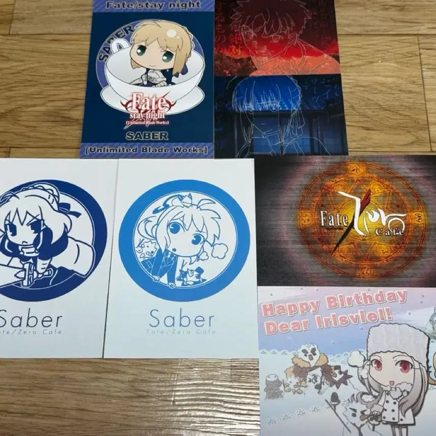 [BUNJANG] Fate/stay night Cafe, Fate/Zero Cafe Saber Postcard Set (6 pcs) / 페이트 스테이 나이트 카페, 제로 카페 세이버 엽서 6매