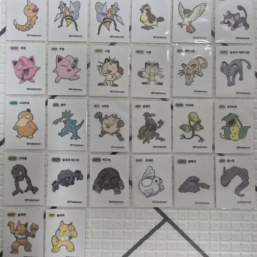 [BUNJANG] Pokemon Stickers (3-Digit, 4-Digit) / 포켓몬 띠부씰 판매(3자리,4자리)
