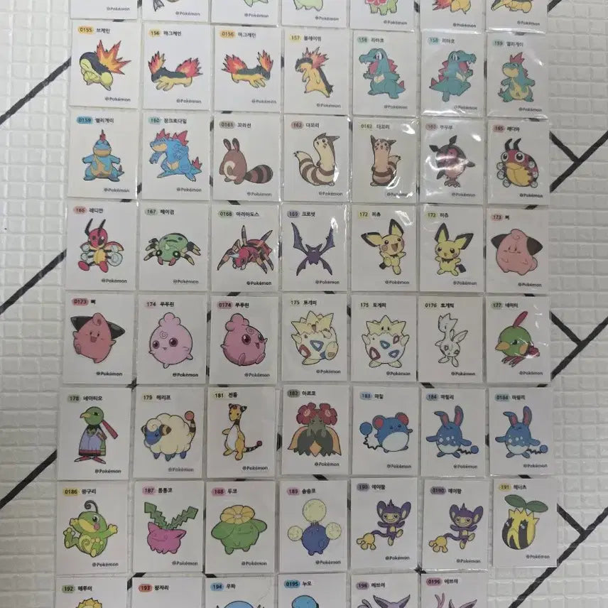 [BUNJANG] Pokemon Stickers (3-Digit, 4-Digit) / 포켓몬 띠부씰 판매(3자리,4자리)