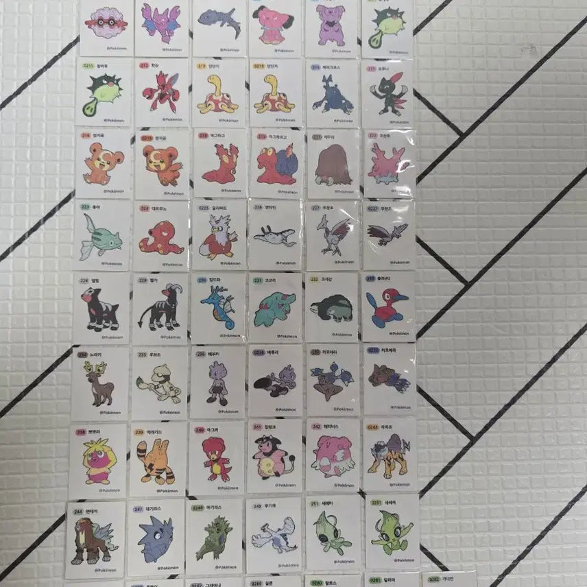 [BUNJANG] Pokemon Stickers (3-Digit, 4-Digit) / 포켓몬 띠부씰 판매(3자리,4자리)