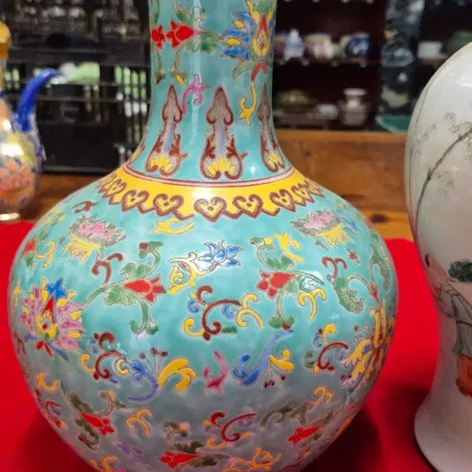 [BUNJANG] Chinese Enamel Porcelain Decorative Vases (Set of 2) / 중국 분채 도자기 2병