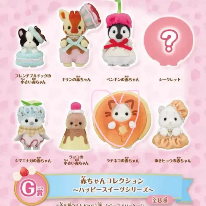 [BUNJANG] Sylvanian Families Happy Switch Kuji G Prize Pancake Cat / 실바니안 해피스위치 쿠지 g상 팬케이크 고양이