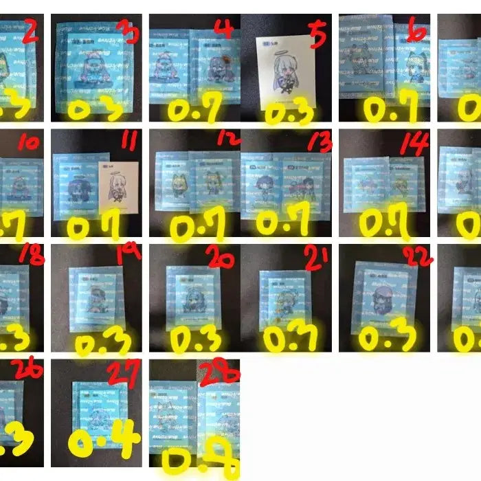 [BUNJANG] Blue Archive GS25 Limited Edition Sticker Set / 블루아카이브 띠부씰 GS25 한정판매