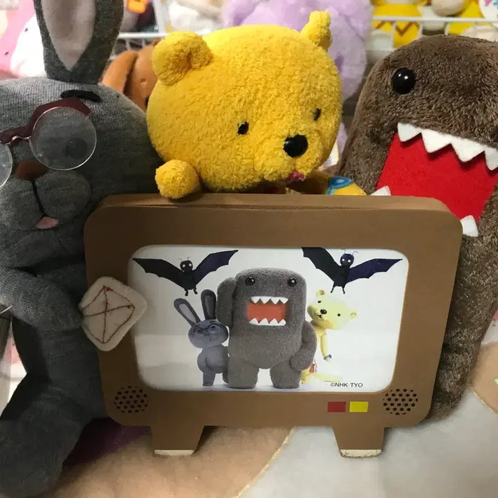 [BUNJANG] Domogoon Bear &amp; Rabbit Doll TV Frame Set / 도모군 곰돌이 토끼 인형 TV 액자 세트