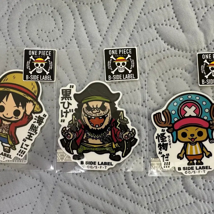 [BUNJANG] B Side Label One Piece Sticker Bundle Set (Luffy, Blackbeard, Chopper) / (일괄) 비사이드라벨 B Side Label 원피스 스티커 (루피, 검은수염, 쵸파)