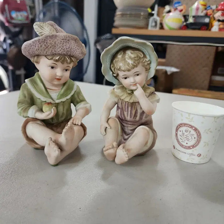 [BUNJANG] European Antique Porcelain Vase Set / 유럽에서온 옛날 도자기 평균높이16cm세트에115000원