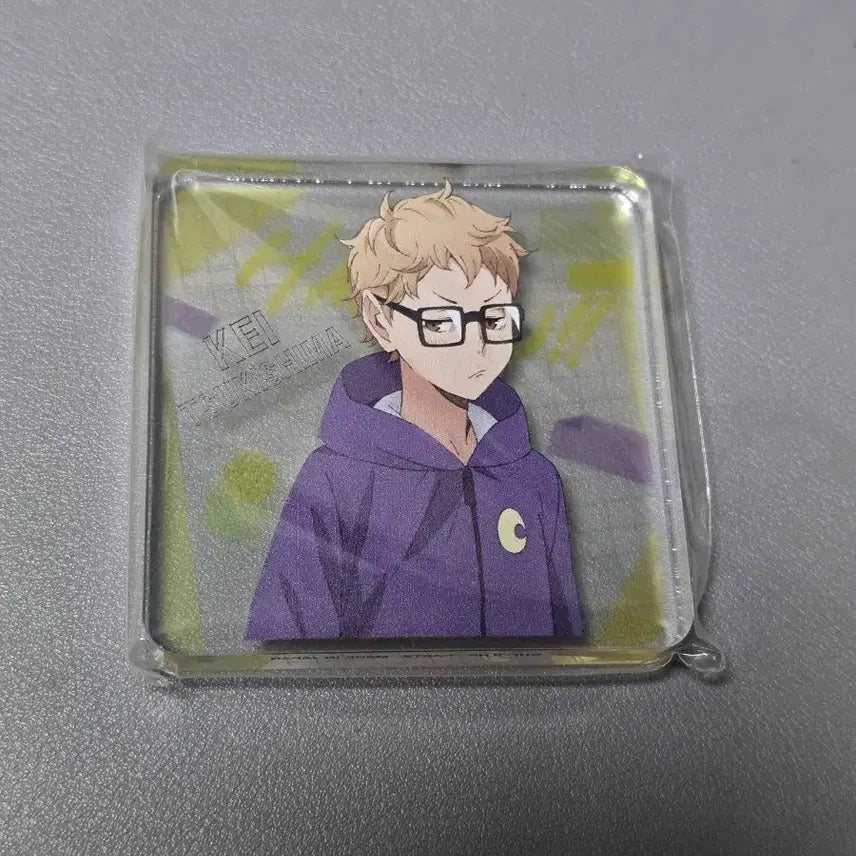 [BUNJANG] Haikyuu!! Tsukishima Kei Acrylic Keychain &amp; Acrylic Block Set / 하이큐 츠키시마 아크릴 키링 + 아크릴 블록 일괄