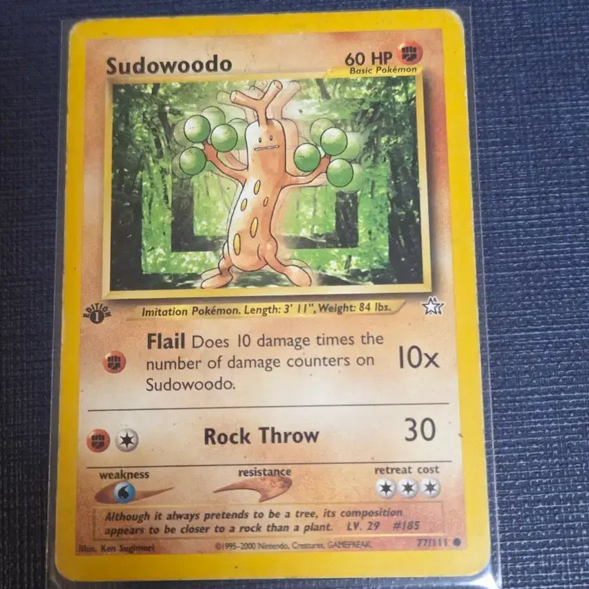 [BUNJANG] Pokemon Card Sudowoodo 1st Edition (English) / 포켓몬 카드 Sudowoodo 1st 어디션 (영문판)