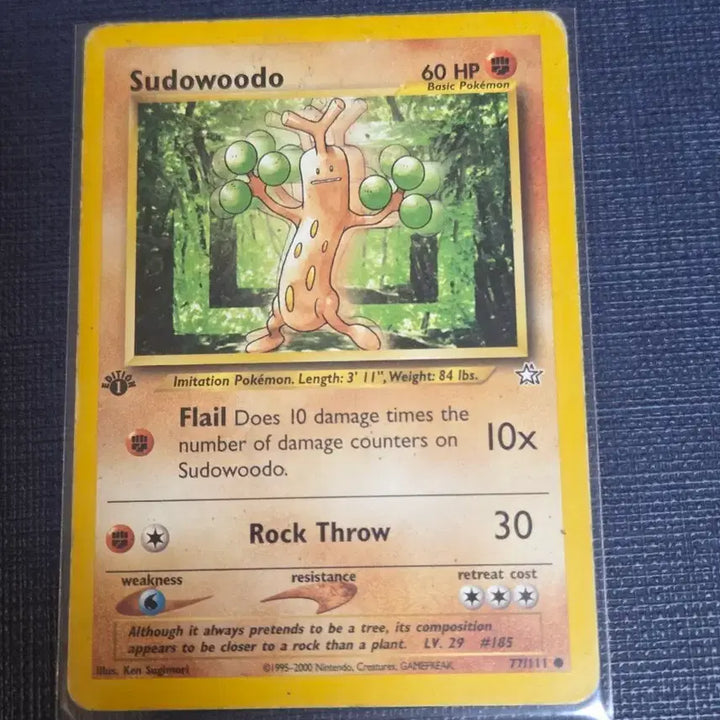 [BUNJANG] Pokemon Card Sudowoodo 1st Edition (English) / 포켓몬 카드 Sudowoodo 1st 어디션 (영문판)