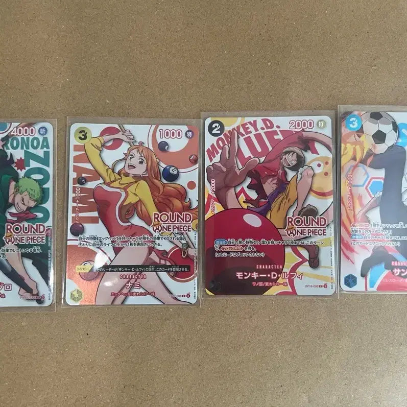 [BUNJANG] One Piece Card Japanese Edition Round 1 Promo Luffy Nami Sanji Zoro Set / 일판 원피스 카드 라운드원 프로모 루피 나미 상디 조로