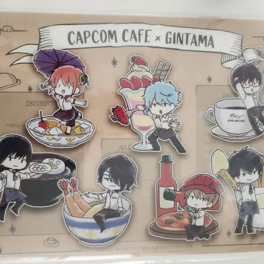 [BUNJANG] Gintama Capcom Cafe Collaboration Clear File - Gintoki, Shinsuke, Kagura, Katsura / 은혼 캡콤 카페 콜라보 클리어파일 긴토키 신스케 카구라 카츠라